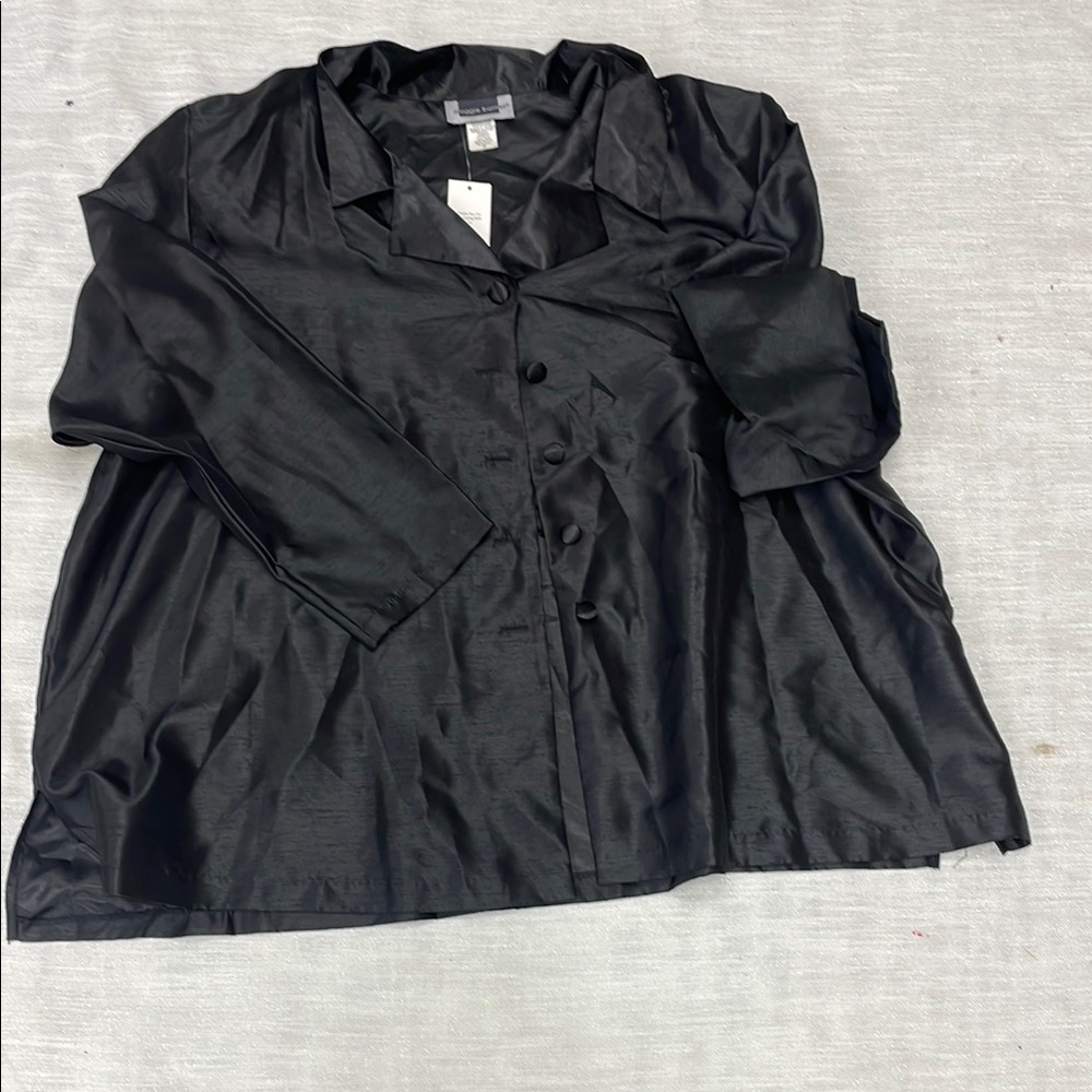 Maggie Barnes Shimmering Gray Blouse